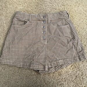 plaid skort